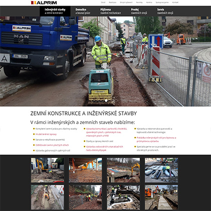 Tvorba www stránek pro firmu Alprim CZ s.r.o.