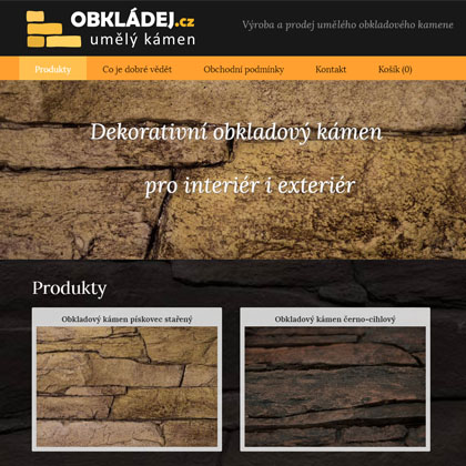 Internetový obchod s umělým kamenem Obkladej.cz